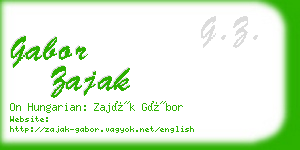 gabor zajak business card